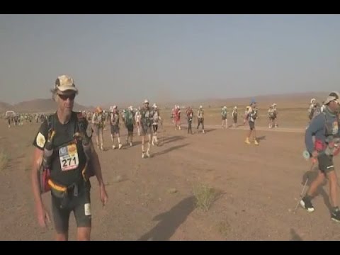 Sir Ranulph Fiennes completes Marathon des Sables